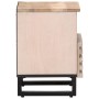 Solid bleached mango wood bedside table 40x34x46 cm by , Nightstands - Ref: Foro24-377472, Price: 72,99 €, Discount: %