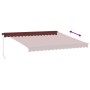 Manual retractable awning with burgundy LEDs 400x350 cm by , Awnings - Ref: Foro24-3214999, Price: 461,19 €, Discount: %