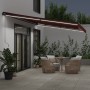 Manual retractable awning with burgundy LEDs 500x350 cm by , Awnings - Ref: Foro24-3215007, Price: 537,39 €, Discount: %