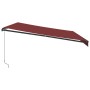 Manual retractable awning with burgundy LEDs 500x350 cm by , Awnings - Ref: Foro24-3215007, Price: 537,39 €, Discount: %