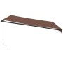 Manual retractable brown awning 400x300 cm by , Awnings - Ref: Foro24-3310208, Price: 359,66 €, Discount: %