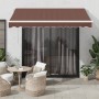 Toldo retráctil manual marrón 300x250 cm de , Toldos - Ref: Foro24-3215633, Precio: 244,94 €, Descuento: %