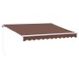 Manual retractable brown awning 300x250 cm by , Awnings - Ref: Foro24-3215633, Price: 238,47 €, Discount: %