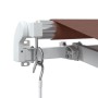 Manual retractable brown awning 300x250 cm by , Awnings - Ref: Foro24-3215633, Price: 238,47 €, Discount: %