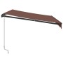 Toldo retráctil manual con luz LED marrón 300x250 cm de , Toldos - Ref: Foro24-3215741, Precio: 255,04 €, Descuento: %