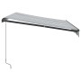 Retractable manual awning in anthracite gray and white, 300x250 cm. by , Awnings - Ref: Foro24-3216143, Price: 195,46 €, Disc...