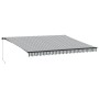 Toldo retráctil manual con LED antracita y blanco 450x300 cm de , Toldos - Ref: Foro24-3216148, Precio: 390,88 €, Descuento: %