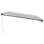 Toldo retráctil manual con LED antracita y blanco 450x300 cm de , Toldos - Ref: Foro24-3216148, Precio: 390,88 €, Descuento: %