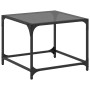 Black glass and steel coffee table 50x50x40 cm by , Coffee table - Ref: Foro24-845968, Price: 44,99 €, Discount: %