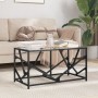 Steel coffee table with transparent glass top 78.5x40x41cm by , Coffee table - Ref: Foro24-845994, Price: 51,72 €, Discount: %