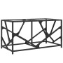 Steel coffee table with transparent glass top 78.5x40x41cm by , Coffee table - Ref: Foro24-845994, Price: 51,72 €, Discount: %