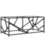 Steel coffee table with transparent glass top 98.5x50x41cm by , Coffee table - Ref: Foro24-845996, Price: 62,12 €, Discount: %