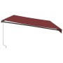 Manual retractable awning with LED lights burgundy 600x350 cm by , Awnings - Ref: Foro24-3215011, Price: 613,74 €, Discount: %