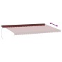 Manual retractable awning with LED lights burgundy 600x350 cm by , Awnings - Ref: Foro24-3215011, Price: 613,74 €, Discount: %