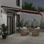 Automatic retractable awning with LED lights burgundy 600x350 cm by , Awnings - Ref: Foro24-3215013, Price: 1,00 €, Discount: %