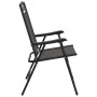 Folding garden chairs 2 units steel and gray melange textilene by , Garden chairs - Ref: Foro24-360200, Price: 96,16 €, Disco...