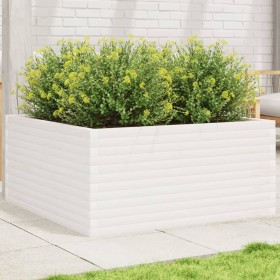 Solid white pine wood planter 100x100x46 cm by , Pots and planters - Ref: Foro24-3282430, Price: 218,24 €, Discount: %