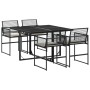 Set de muebles jardín 5 pzas con cojines ratán sintético negro de , Conjuntos de jardín - Ref: Foro24-3295008, Precio: 278,19...