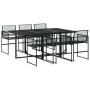 7-piece black synthetic rattan garden dining set by , Garden sets - Ref: Foro24-3295034, Price: 414,43 €, Discount: %