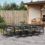 Garden dining set with 13-piece black synthetic rattan cushions. by , Garden sets - Ref: Foro24-3295015, Price: 767,91 €, Dis...