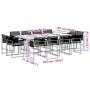 Set comedor de jardín con cojines 13 pzas ratán sintético negro de , Conjuntos de jardín - Ref: Foro24-3295015, Precio: 767,9...