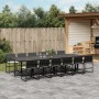 Garden dining set with 13-piece black synthetic rattan cushions. by , Garden sets - Ref: Foro24-3295062, Price: 813,36 €, Dis...