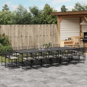 Garden furniture set 17 pieces with black synthetic rattan cushions by , Garden sets - Ref: Foro24-3295017, Price: 1,00 €, Di...