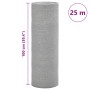 Light gray HDPE privacy net 1x25 m 195 g/m² by , Umbrellas - Ref: Foro24-4003798, Price: 53,93 €, Discount: %