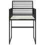 Garden chairs with cushions, 4 units, black synthetic rattan by , Garden chairs - Ref: Foro24-4008575, Price: 178,93 €, Disco...