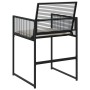 Garden chairs with cushions, 4 units, black synthetic rattan by , Garden chairs - Ref: Foro24-4008575, Price: 178,93 €, Disco...