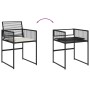 Garden chairs with cushions, 4 units, black synthetic rattan by , Garden chairs - Ref: Foro24-4008575, Price: 178,93 €, Disco...