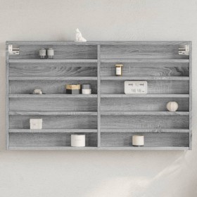 Ingenieurholz-Vitrine in Sonoma-Grau 100x8,5x58 cm von , Regale und Regale - Ref: Foro24-847945, Preis: 54,99 €, Rabatt: %