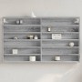 Engineered wood display case in Sonoma gray, 100x8.5x58 cm by , Shelves and shelves - Ref: Foro24-847945, Price: 55,28 €, Dis...