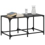 Mesa de centro superficie de vidrio acero negra 78,5x40x40 cm de , Mesas de centro - Ref: Foro24-845975, Precio: 52,99 €, Des...