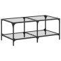 Mesa de centro superficie de vidrio acero 98,5x50x40 cm de , Mesas de centro - Ref: Foro24-845980, Precio: 74,99 €, Descuento: %