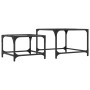 Stackable coffee tables with glass top, set of 2, steel. by , Coffee table - Ref: Foro24-845982, Price: 59,59 €, Discount: %