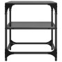 Center table with black steel and glass surface 40x40x45 cm by , Coffee table - Ref: Foro24-846004, Price: 44,92 €, Discount: %