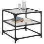 Mesa de centro superficie vidrio transparente acero 50x50x45 cm de , Mesas de centro - Ref: Foro24-846006, Precio: 49,26 €, D...