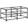 Glass and steel coffee table, 98.5x50x45 cm by , Coffee table - Ref: Foro24-846012, Price: 82,44 €, Discount: %