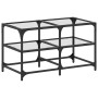 Glass and steel coffee table, 78.5x40x45 cm by , Coffee table - Ref: Foro24-846010, Price: 66,99 €, Discount: %