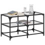 Glass and steel coffee table, 78.5x40x45 cm by , Coffee table - Ref: Foro24-846010, Price: 66,99 €, Discount: %