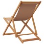 Folding beach chair made of solid eucalyptus wood and taupe fabric. by , Garden chairs - Ref: Foro24-366565, Price: 64,37 €, ...