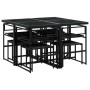 9-piece garden dining set with black textilene cushions by , Garden sets - Ref: Foro24-3295083, Price: 339,32 €, Discount: %