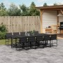 11-piece garden dining set with black textilene cushions by , Garden sets - Ref: Foro24-3295076, Price: 666,63 €, Discount: %