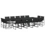 Garden dining set, 15 pieces, with black textilene cushions. by , Garden sets - Ref: Foro24-3295081, Price: 808,43 €, Discoun...