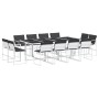 13-piece garden dining set with white textilene cushions by , Garden sets - Ref: Foro24-3295110, Price: 692,65 €, Discount: %