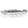 13-piece garden dining set with white textilene cushions by , Garden sets - Ref: Foro24-3295095, Price: 693,52 €, Discount: %