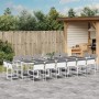 Gartenmöbel-Set, 17-teilig, mit weißen Textilene-Kissen. von , Gartensets - Ref: Foro24-3295097, Preis: 925,43 €, Rabatt: %