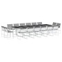 Garden dining set, 17 pieces, with white textilene cushions. by , Garden sets - Ref: Foro24-3295097, Price: 925,43 €, Discoun...