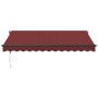 Toldo retráctil automático con LEDs burdeos 350x250 cm de , Toldos - Ref: Foro24-3310185, Precio: 503,99 €, Descuento: %